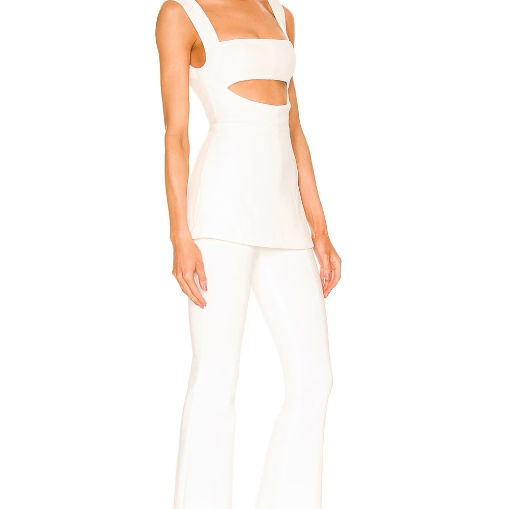 MISHA Costanza Jumpsuit Ivory US 4 Cutout Bridal Revolve NWT